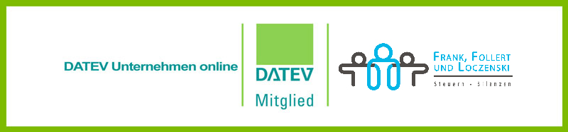 Drücken Sie auf den Banner um sich bei DATEV Unternehmen Online mit Ihren Zugangsdaten anzumelden.